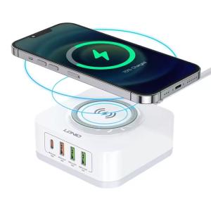 LDNIO New Products Phone Accessories Portable Custom Mobile Phone Fast Wireless Charger Pad for Phone and Android Charging